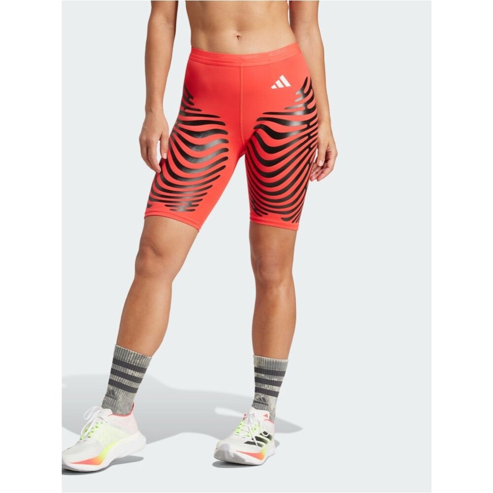 Adidas 2025 Pro Team Red Black Athletic Shorts with Dynamic Design Sz M NWT
